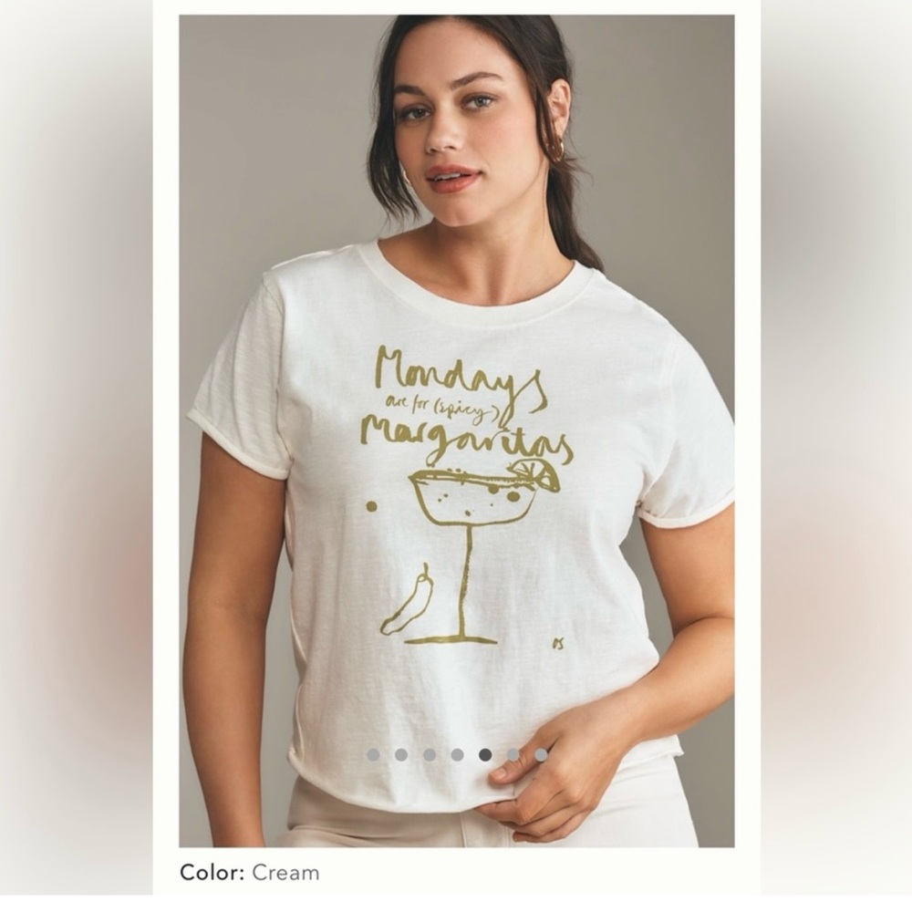 Anthropologie Olivia Sewell Graphic Tee with Margarita Print